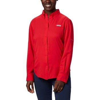 Columbia PFG Tamiami II Long Sleeve, Camisa Rojos Para Mujer | 687304-MWY